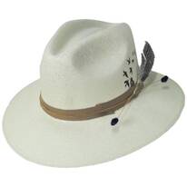 Milagro Toyo Straw Safari Fedora Hat