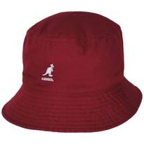 Washed Cotton Bucket Hat - Cranberry