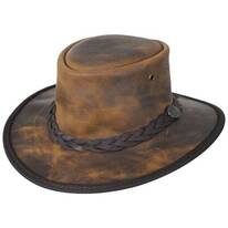 Bronco Cattle Leather Foldaway Drover Hat