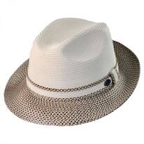 Mannesroe Polybraid Straw Fedora Hat